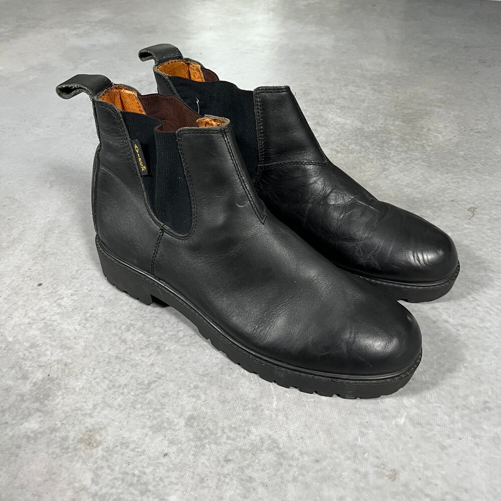 Vintage Avirex Chelsea Boots Black Leather Men's Size 13 Biker Workwear